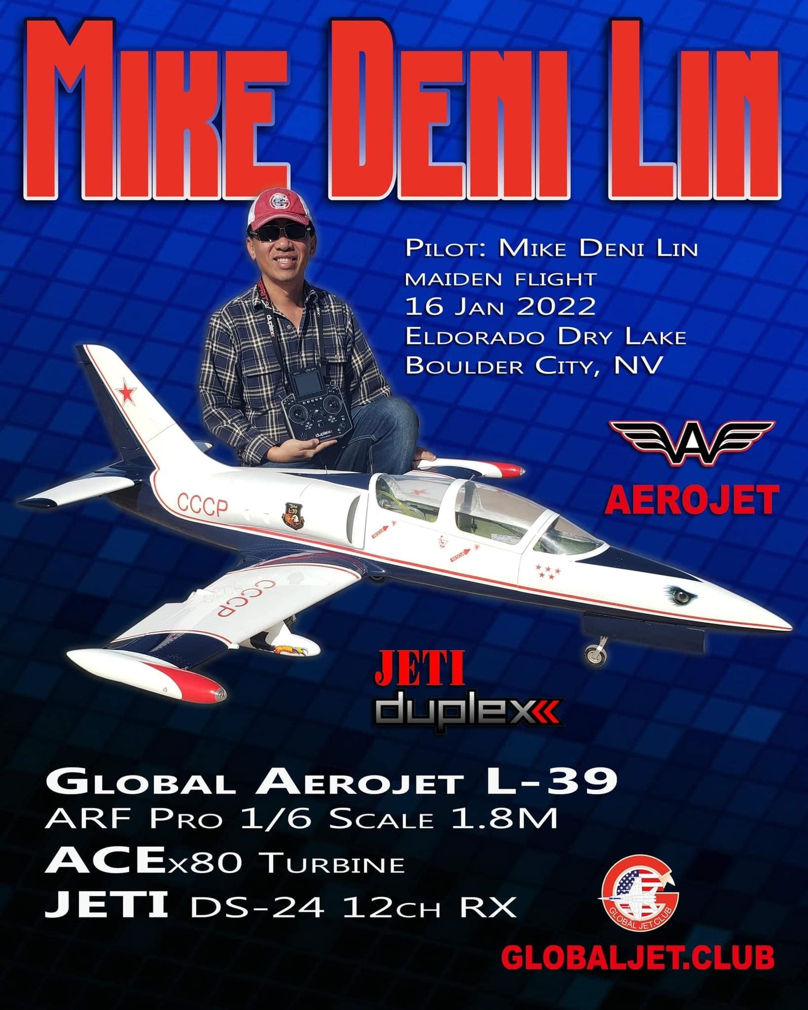 Maiden Flight Report of the new Aerojet L-39 1/6 Scale