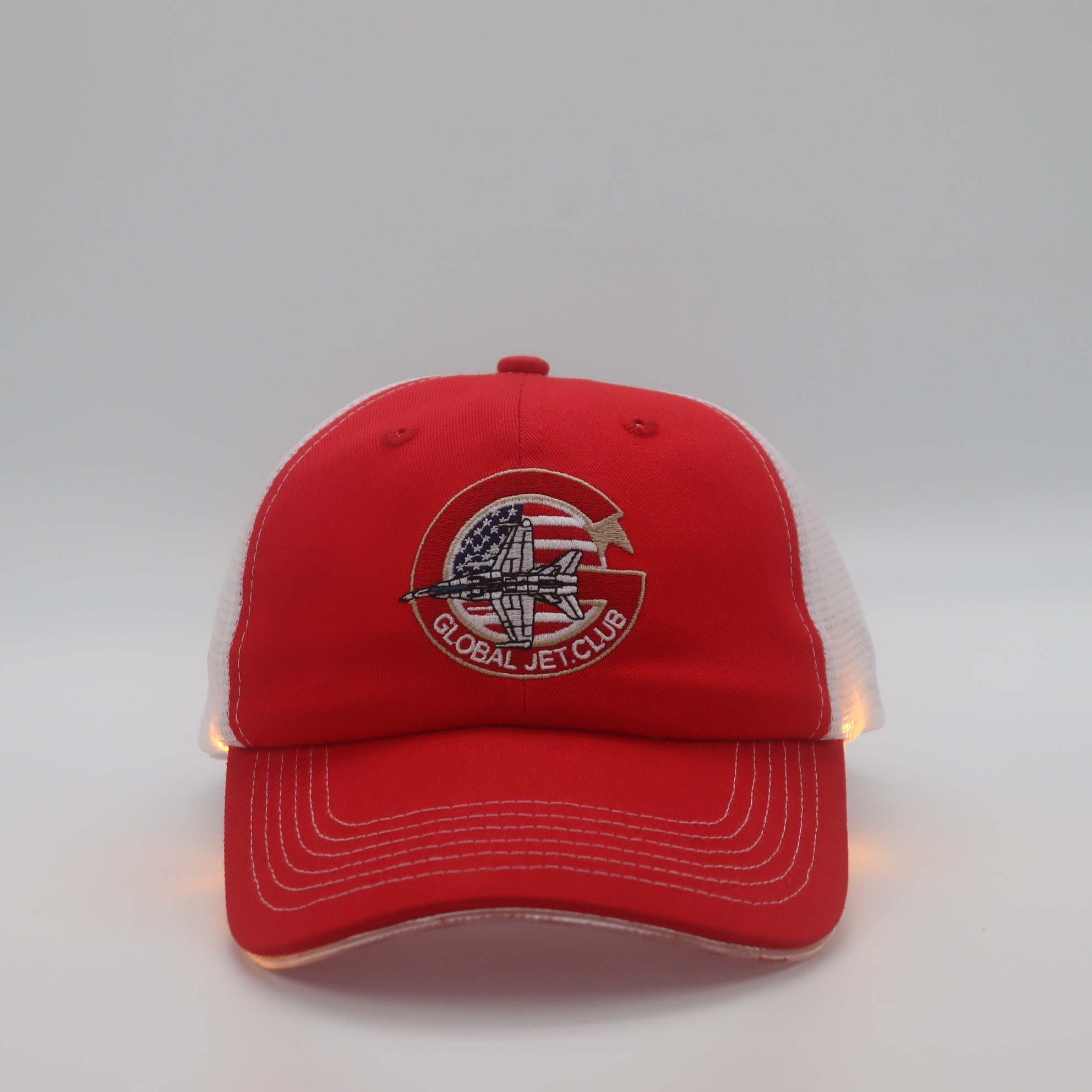 Global Jet Squadron Cap, Hats with LED Rim Light