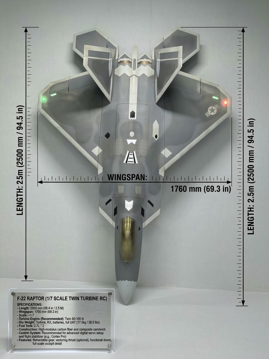Aerojet  F-22  1/7.5  2.5M (98.5″)