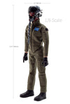 Global Aerojet 1:6 Highly Detailed Full Body Jet Pilot Figure