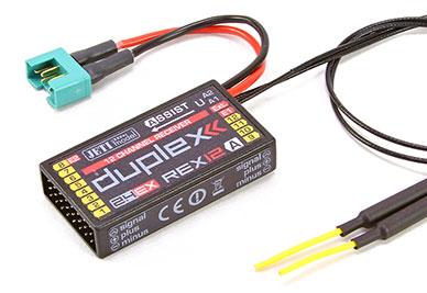 Jeti Duplex EX R12 REX Assist EPC 2.4GHz Receiver w/Telemetry, Stabilization, Variometer, G-Force
