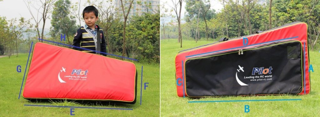 Wing Bags for Aerojet F86F 1/5 Predator 3.2M (Red/Black)