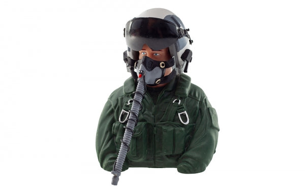 Aerojet 1:6 Green Highly Detailed Bust Scaled Jet Pilot Figure (1/2 Bust)