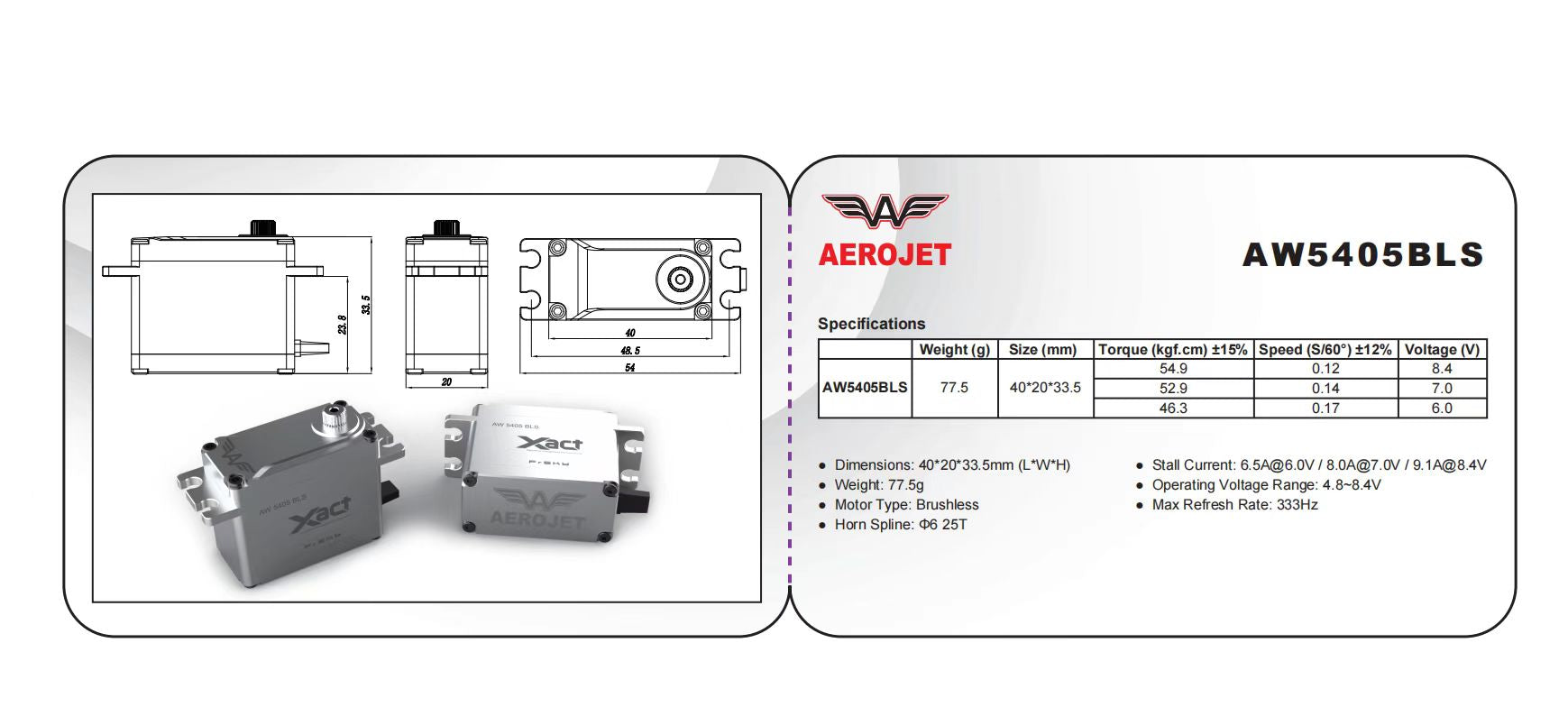 Aerojet Telemetric Servo - Standard AW5405BLS